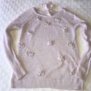 LC Loren Conrad Bow Sweater Pink